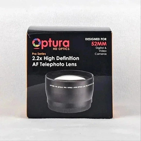 Optura HD 52mm 2.2x Telephoto Lens NEW in Box - Picture 2 of 6